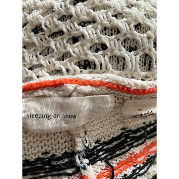Anthropologie Sleeping on Snow Dress Crochet Asymmetric Print Knit - Picture 13 of 14